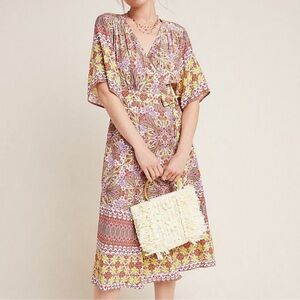 Anthropologie Kachel Mirabelle Paisley Midi Wrap
Dress Size 8P EUC